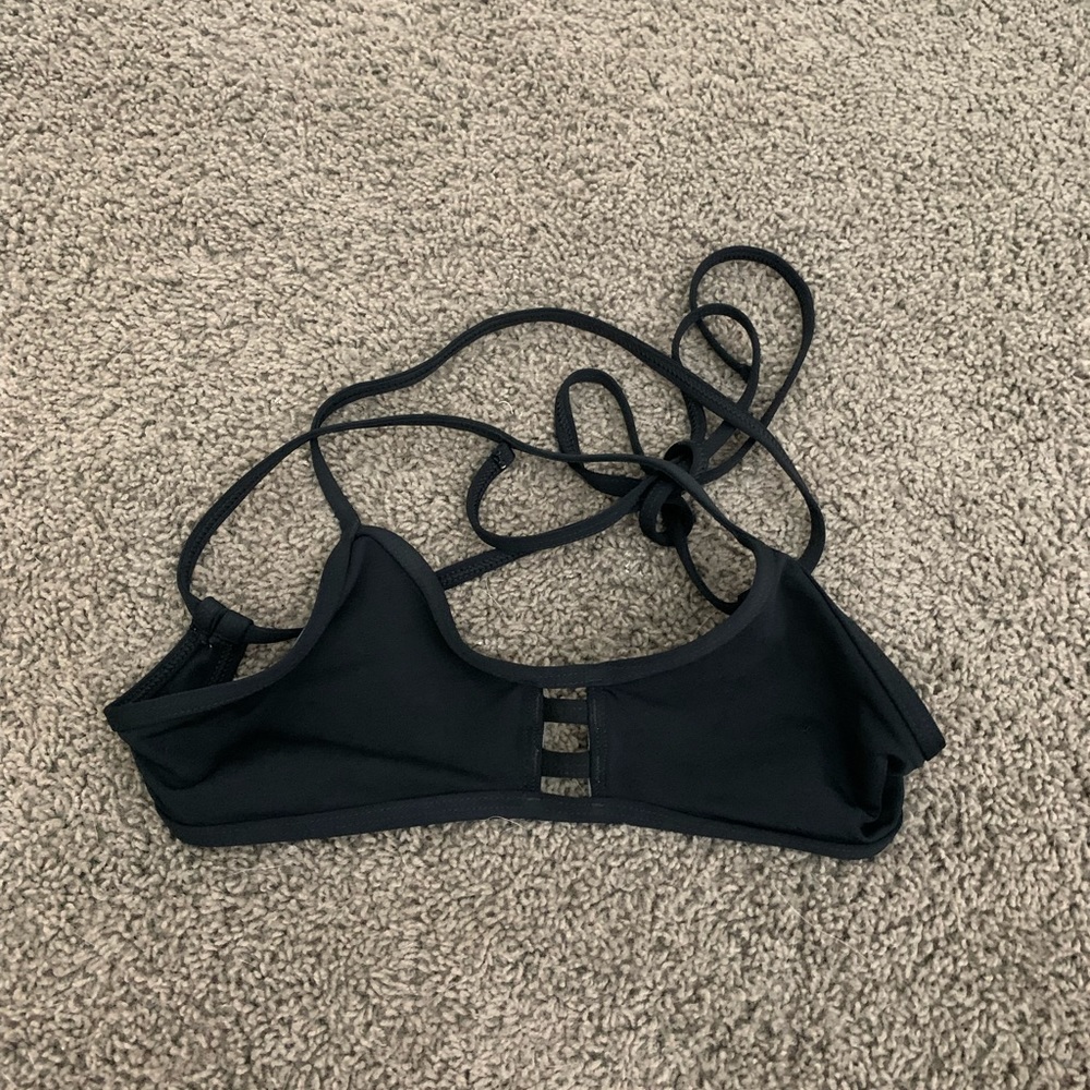 Jolyn cross back black swim top